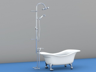 铁艺淋浴器C4D模型