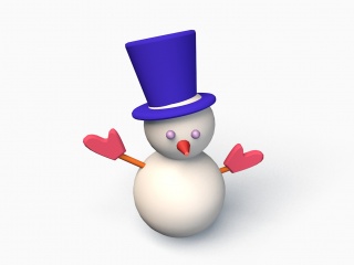 雪人玩具C4D模型