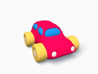 儿童玩具跑车C4D模型