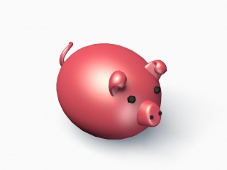 粉色猪玩具C4D模型