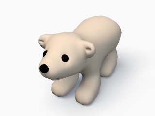 北极熊玩具C4D模型