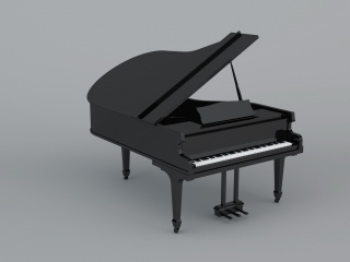 豪华钢琴C4D模型