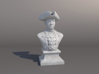 石膏殖民地士兵雕像C4D模型