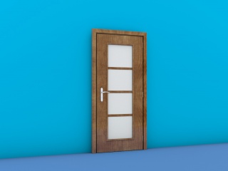 家用木制门C4D模型