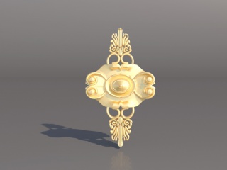 黄金装饰品C4D模型