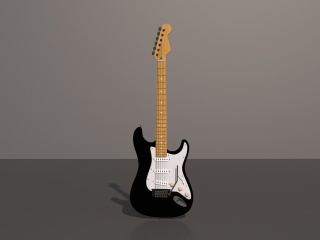 电吉他C4D模型