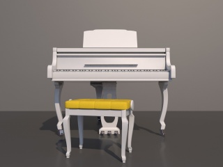 烤漆钢琴C4D模型
