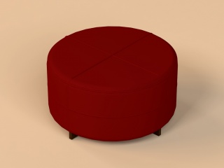 皮革沙发凳C4D模型
