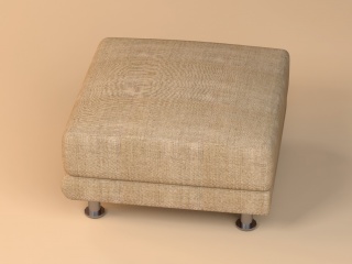 卧室小沙发凳C4D模型