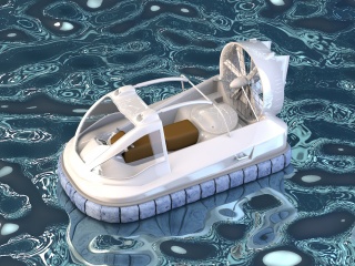 气垫船C4D模型