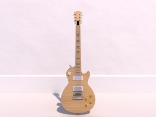 简约吉他C4D模型