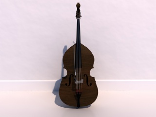 简约大提琴C4D模型