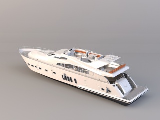 私人游艇C4D模型