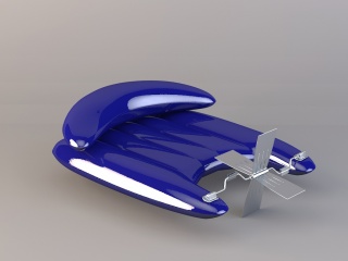 紫色皮划艇C4D模型