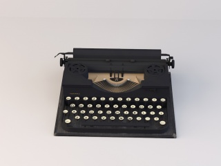 美式打字机C4D模型