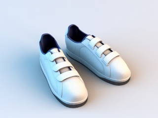 白色运动鞋C4D模型