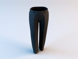 黑色裤子C4D模型