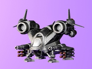 黑色玩具飞机C4D模型