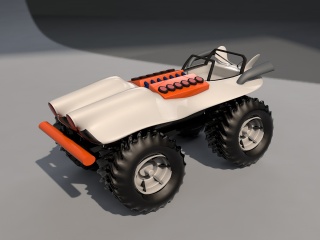 玩具越野车C4D模型