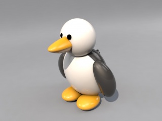 儿童玩具企鹅C4D模型