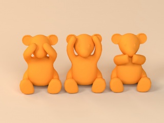 多级玩具熊C4D模型