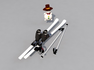 滑雪橇C4D模型