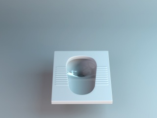 陶瓷蹲便器C4D模型