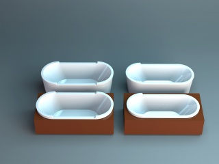 浴缸组合C4D模型