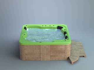 木制浴缸C4D模型
