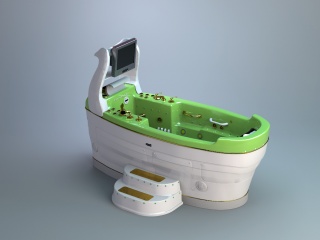 豪华现代浴缸C4D模型