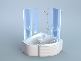 高档浴缸组合C4D模型