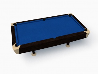 简式台球桌C4D模型
