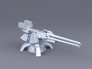 游戏道具装备炮塔C4D模型