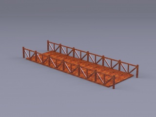 景观桥C4D模型