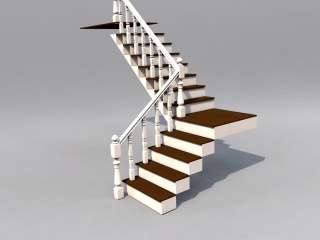 欧式楼梯C4D模型