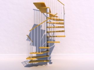 旋转楼梯C4D模型