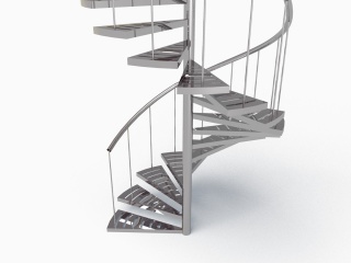 铁艺旋转楼梯C4D模型