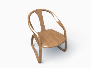休闲中式椅子C4D模型