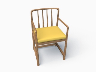 中式高椅C4D模型