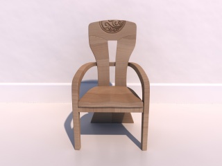 创意木椅C4D模型