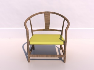 家居木椅子C4D模型