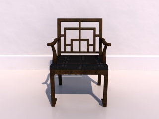 中式木椅C4D模型
