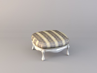 动物皮沙发凳C4D模型