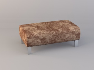 黑色沙发凳C4D模型