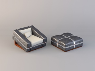 专卖店沙发凳C4D模型
