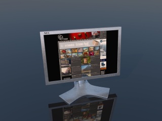 设计感的电脑显示器C4D模型
