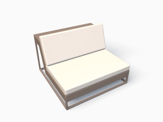 单人沙发躺椅C4D模型