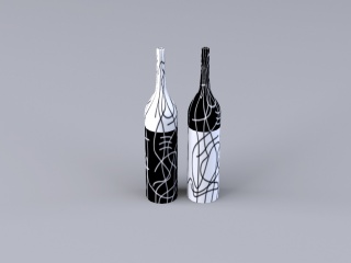 时尚酒瓶C4D模型