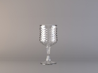 水晶酒杯C4D模型