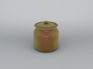 密封陶罐C4D模型